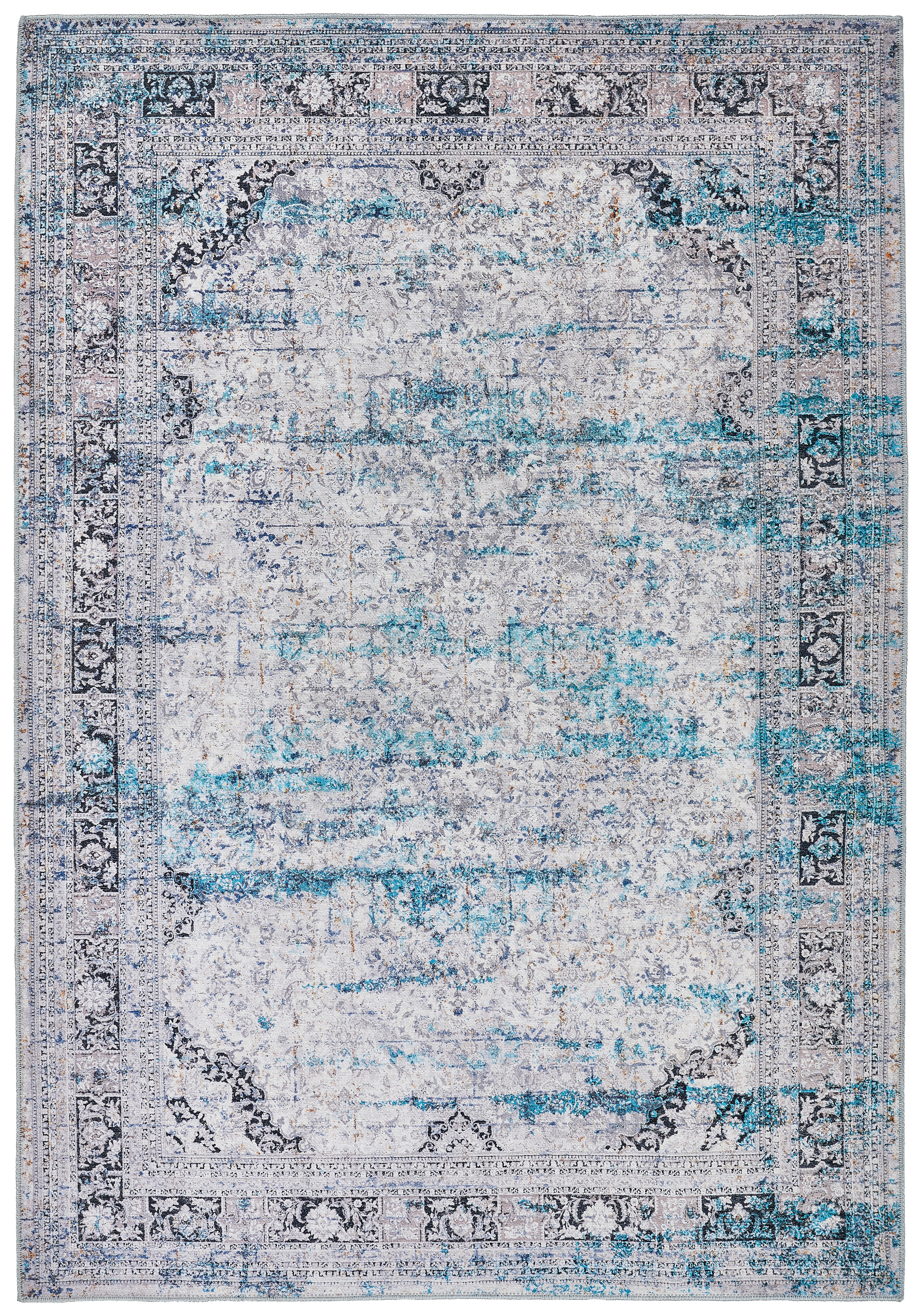 VINTAGE-TEPPICH Belvedere  80/150 cm  Blau, Grau   - Blau/Grau, Trend, Textil (80/150cm) - Novel