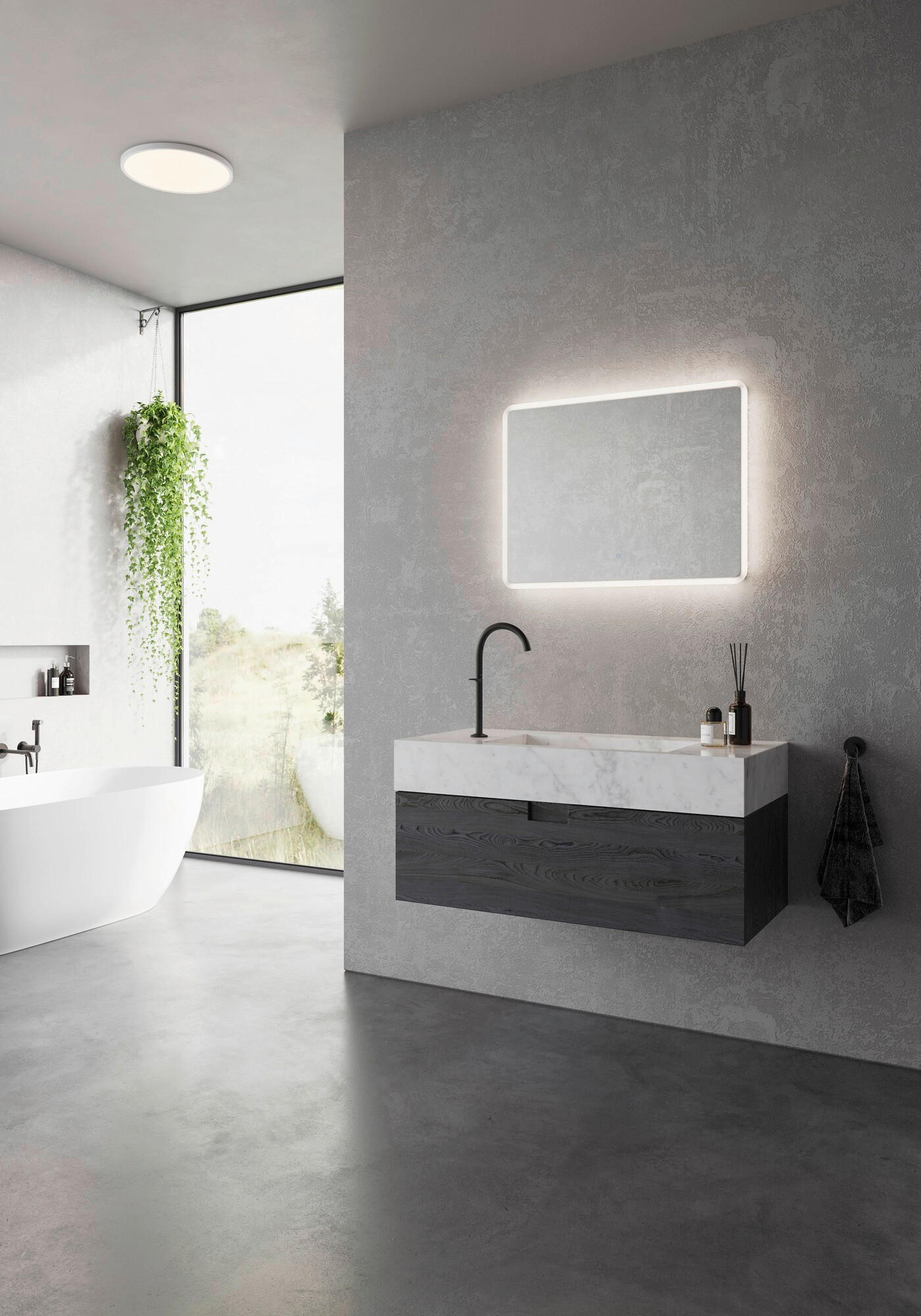 SPIEGELLEUCHTE 80/60/5 cm   - Klar, Basics, Glas (80/60/5cm) - Nordlux
