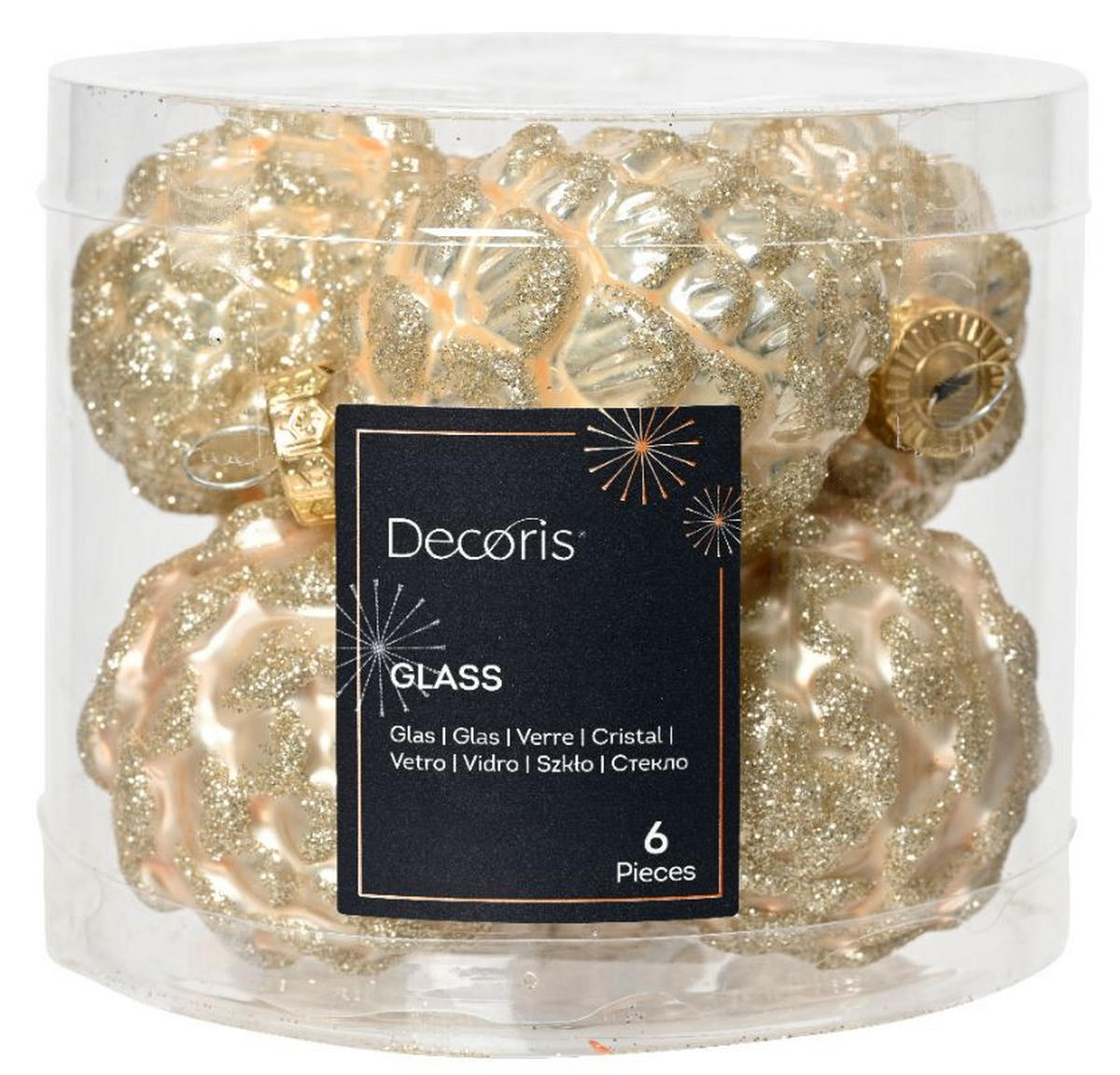 CHRISTBAUMANHÄNGER  - Basics, Glas (5,00/5,00/7,00cm)
