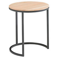 TABLE D'APPOINT in Metall 39/39/48 cm  - Eiche Bianco/Schwarz, Design, Holz/Metall (39/39/48cm) - Johann Jakob