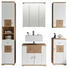 BADEZIMMER - Eichefarben/Weiß, Design, Glas/Holzwerkstoff (146/190/40cm) - Xora BADEZIMMER - Eichefarben/Weiß, Design, Glas/Holzwerkstoff (146/190/40cm) - Xora