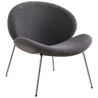 SET STOLICA  siva  tekstil      - srebrne boje/siva, Moderno, tekstil/metal (73,5/74/75cm) - Kayoom