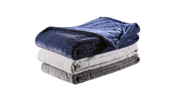 FELLDECKE YUKON 150/200 cm - Anthrazit, Design, Textil (150/200cm) - Novel