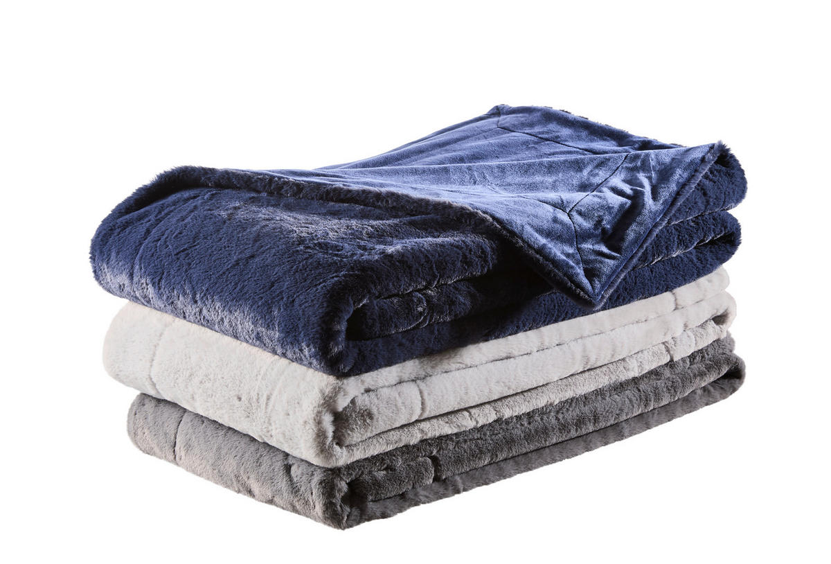 PĂTURĂ DIN BLANĂ 150/200 cm  - antracit, Design, textil (150/200cm) - Novel