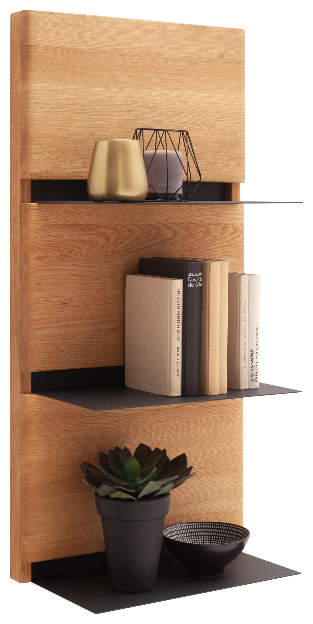 WANDBOARD  45/94/24 cm  - Wildeiche, Natur, Holz/Metall (45/94/24cm) - Linea Natura