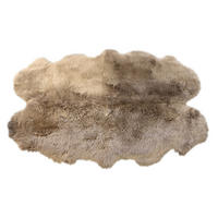 OVČIA KOŽUŠINA, 105/180 cm, platinová - Basics, koža/kožušina (105/180cm)