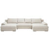 WOHNLANDSCHAFT Naturfarben Cord  - Chromfarben/Naturfarben, KONVENTIONELL, Kunststoff/Textil (180/376/180cm) - Carryhome