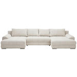 WOHNLANDSCHAFT in Cord Naturfarben  - Chromfarben/Naturfarben, KONVENTIONELL, Kunststoff/Textil (180/376/180cm) - Carryhome