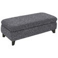 HOCKER in Textil Anthrazit  - Anthrazit/Schwarz, KONVENTIONELL, Textil/Metall (60/45/60cm) - Carryhome