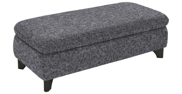 HOCKER in Textil Anthrazit  - Anthrazit/Schwarz, KONVENTIONELL, Textil/Metall (60/45/60cm) - Carryhome