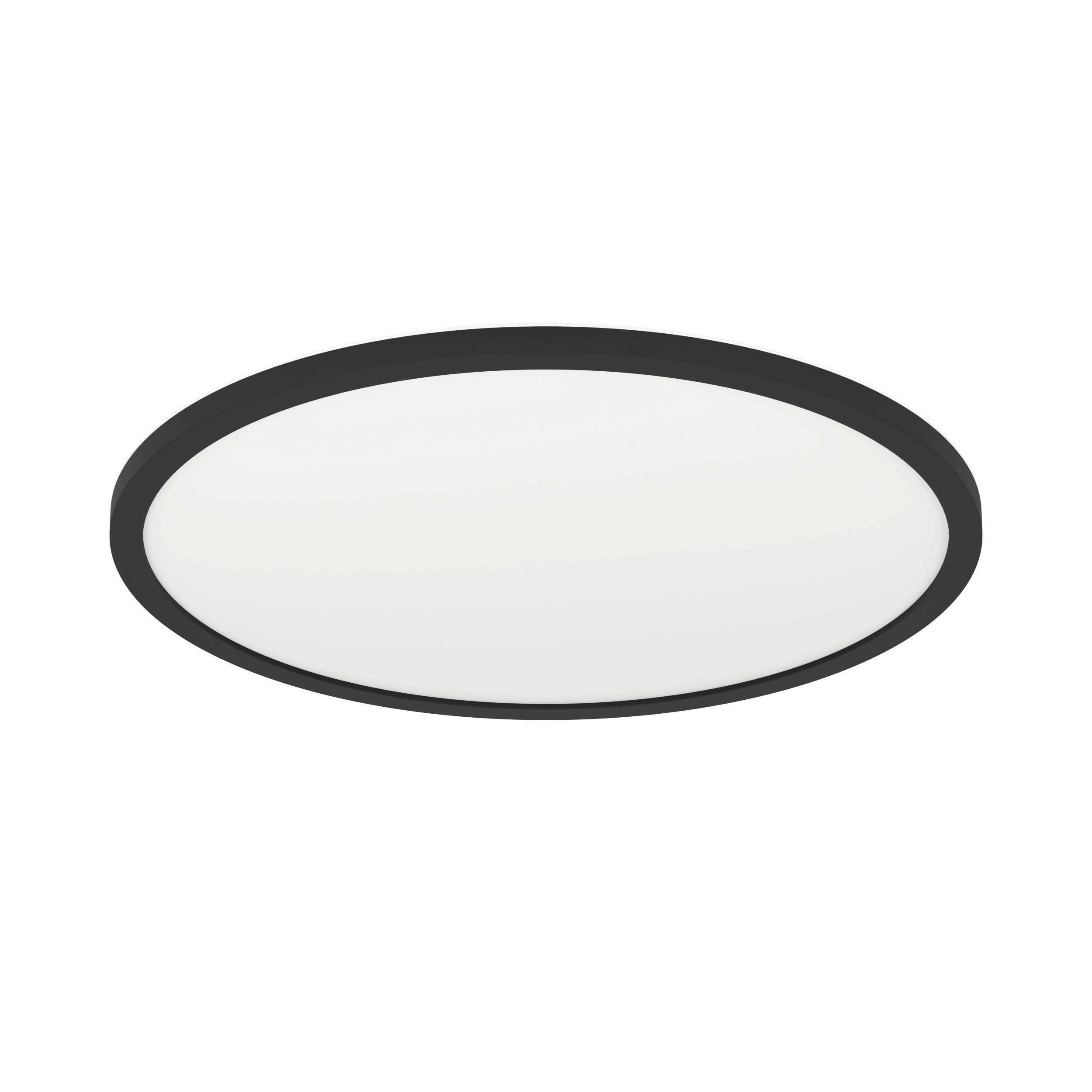 BADEZIMMER-DECKENLEUCHTE  50/2,5 cm    - Schwarz/Weiß, Basics, Kunststoff (50/2,5cm) - Celina