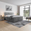 BOXSPRINGBETT 180/200 cm  in Hellgrau  - Hellgrau/Schwarz, MODERN, Holzwerkstoff/Kunststoff (180/200cm) - MID.YOU