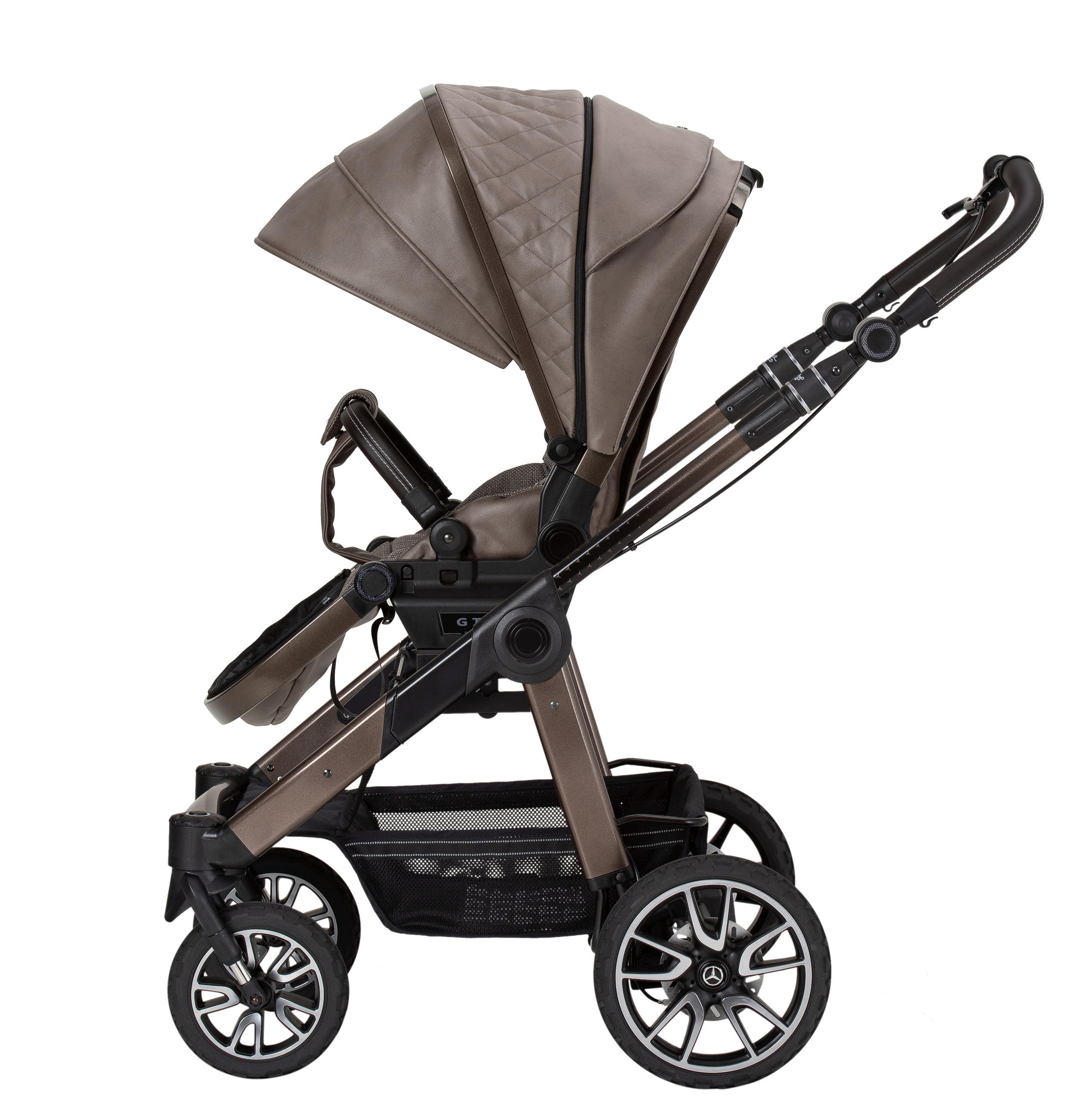 KOMBIKINDERWAGEN Mercedes Benz  - Braun, Basics, Textil/Metall (102/58,5/113cm) - Hartan