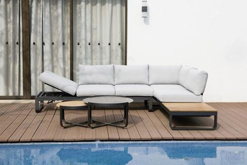 3-SITZER-SOFA in Flachgewebe Graphitfarben, Hellgrau  - Hellgrau/Graphitfarben, Design, Textil/Metall (207/82/72cm) - Zebra 