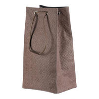 KOŠ NA PRÁDLO, hnědá - hnědá, Basics, textil (35/27/69cm)