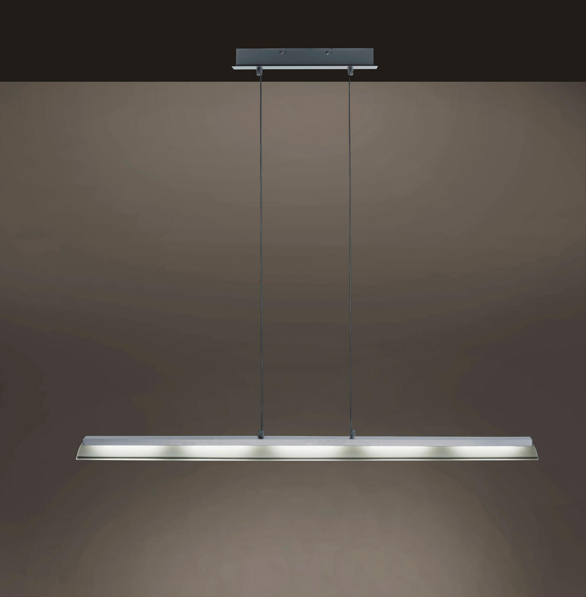 LED-DECKENLEUCHTE 100/8,0/120 cm    - Edelstahlfarben, Design, Glas/Kunststoff (100/8,0/120cm)