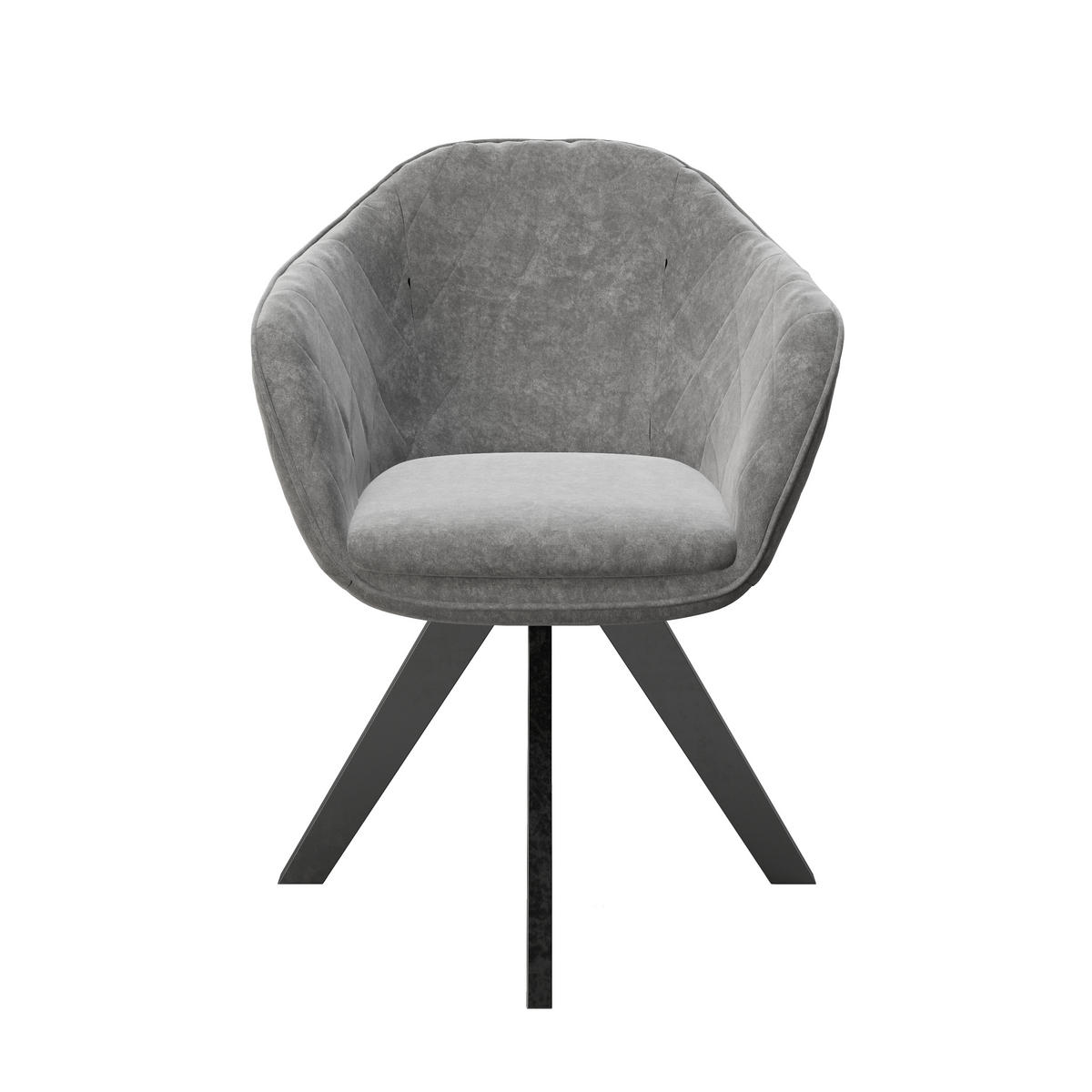 NASLANJAČ, tekstil antracit  - črna/antracit, Konvencionalno, kovina/tekstil (61/80/57cm) - Playboy