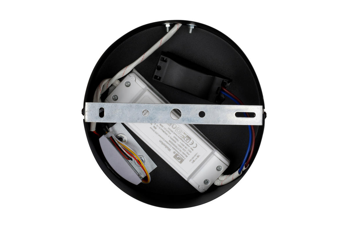 LED-DECKENLEUCHTE Novska 48/39 cm  - Schwarz, Design, Kunststoff/Metall (48/39cm) - Novel