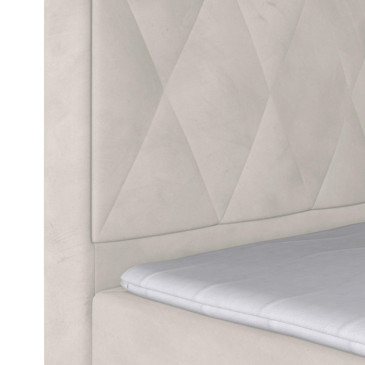 BOXSPRINGBETT 180/200 cm  in Weiss  - Weiss/Schwarz, Modern, Karton/Holzwerkstoff (180/200cm) - MID.YOU