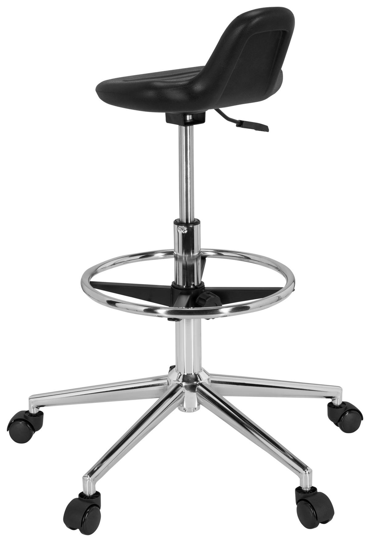 SNURRSTOL  i svart  - silver/svart, Basics, metall/plast (40/61/60cm) - MID.YOU