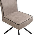 STUHL - Taupe/Schwarz, Design, Textil/Metall (46,5/91/62,5cm) - Ambia Home