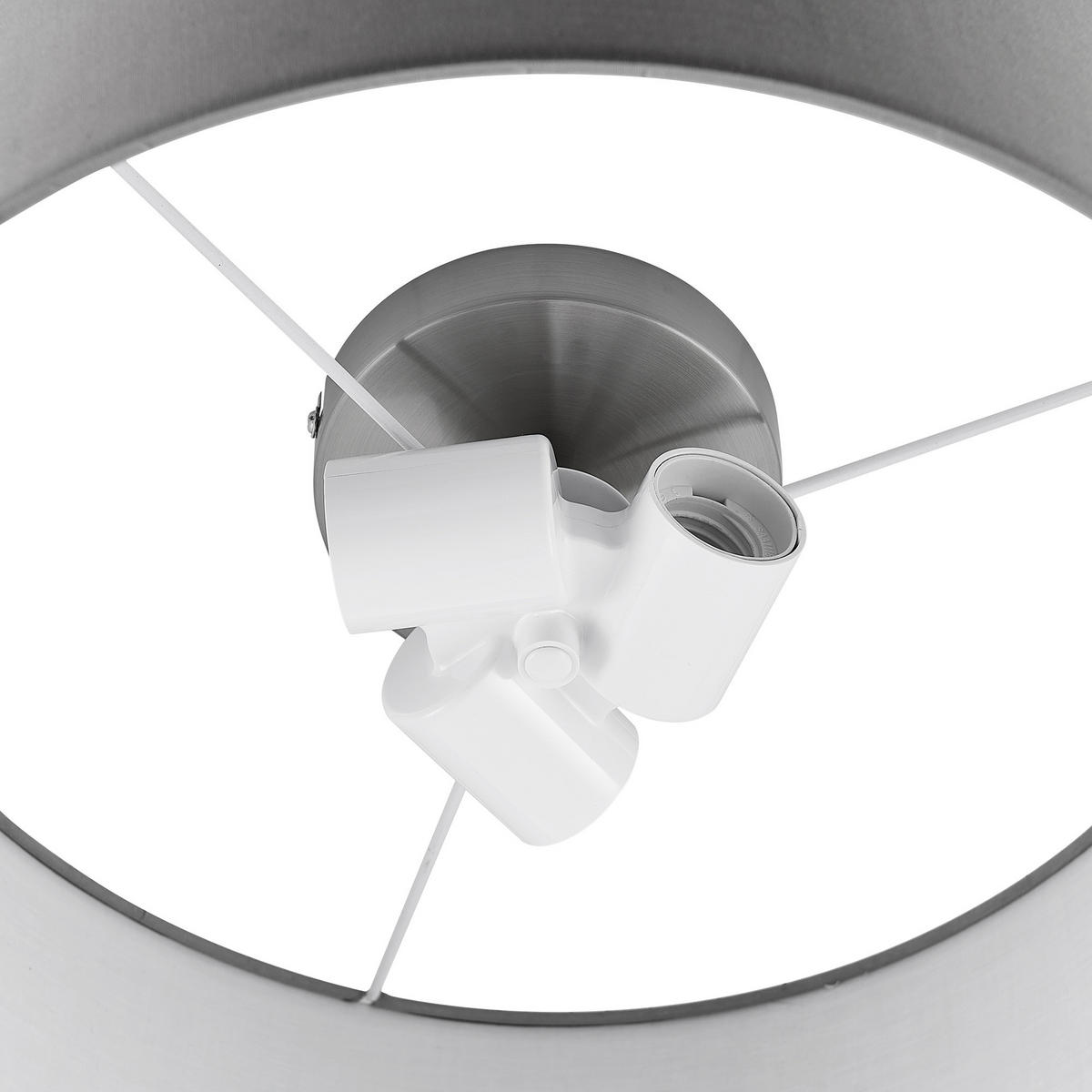 DECKENLEUCHTE  40/14 cm    - Grau, Basics, Textil/Metall (40/14cm) - Novel