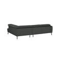 ECKSOFA in Chenille Dunkelgrau  280/205 cm  - Dunkelgrau/Schwarz, Design, Textil/Metall (280/205cm) - Xora