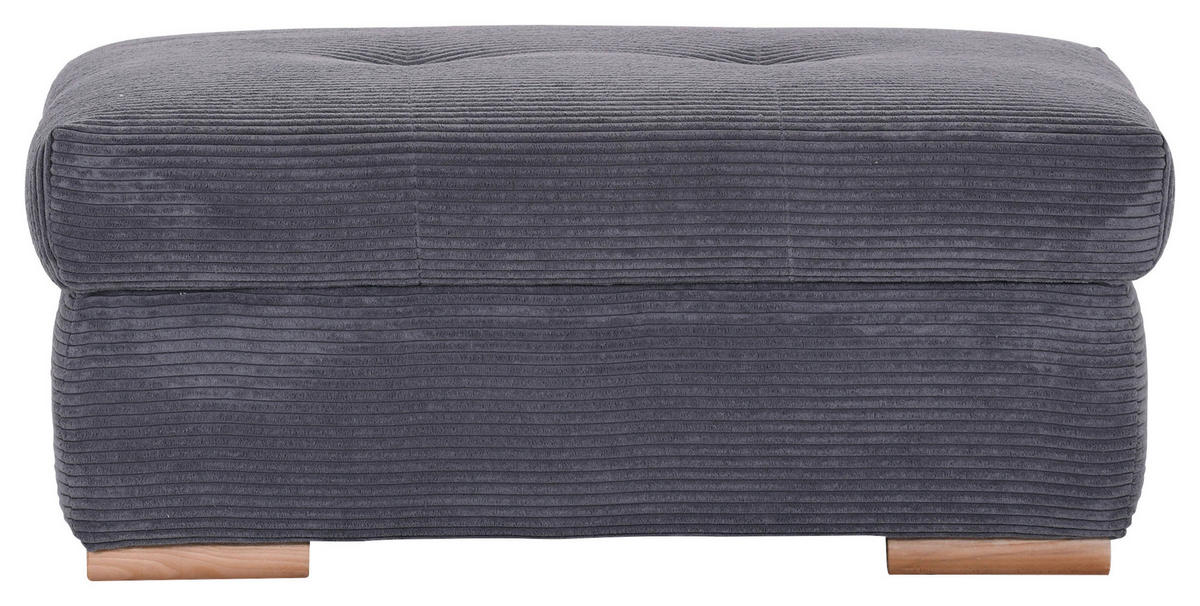 HOCKERBANK in Textil Dunkelgrau  - Eichefarben/Dunkelgrau, Konventionell, Holz/Textil (103/45/71cm) - Carryhome