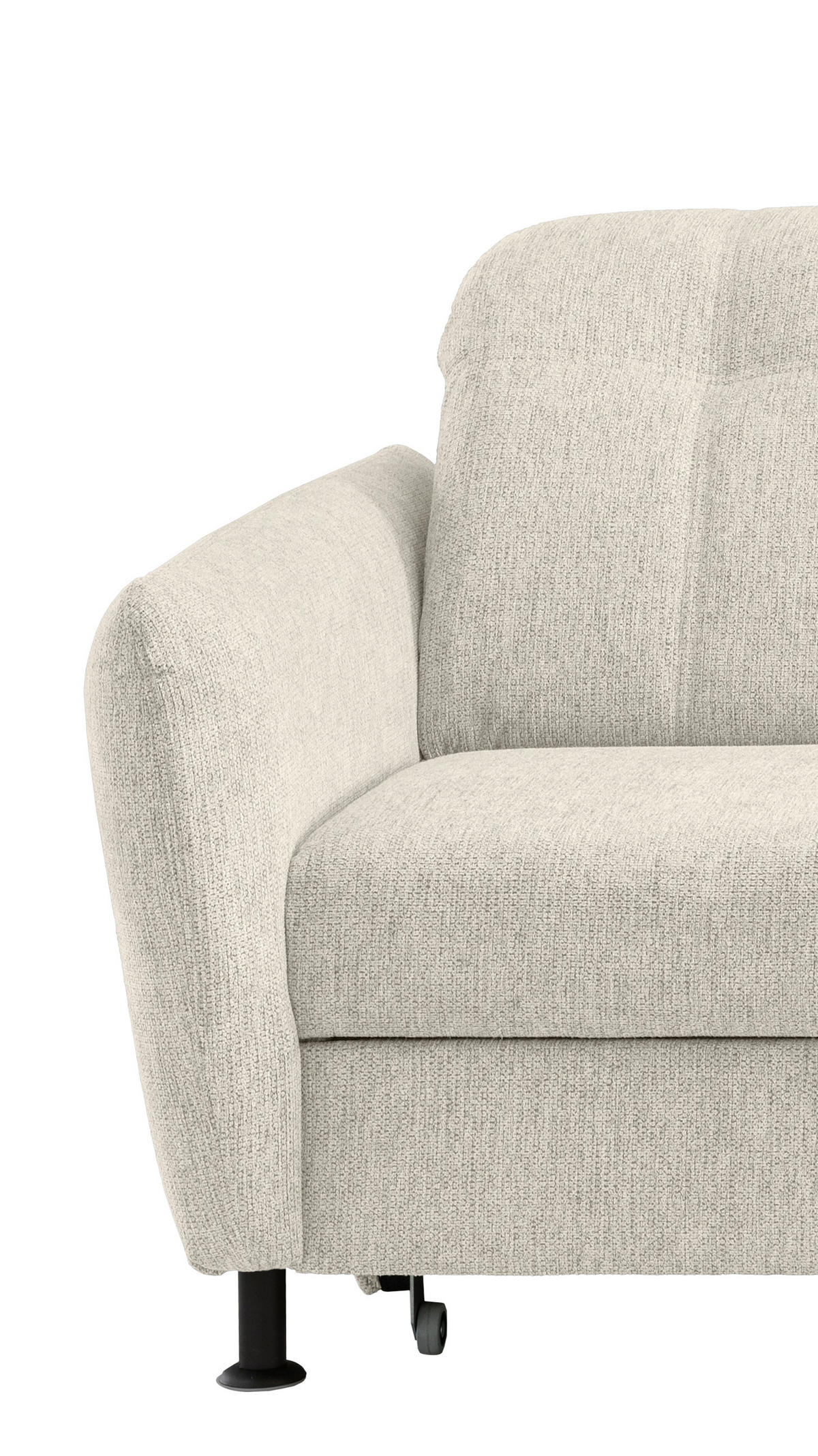 ECKSOFA in Chenille Beige  - Beige/Schwarz, Modern, Textil/Metall (267/184cm) - Livetastic