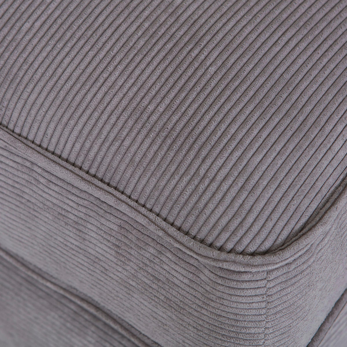 HOCKER Cord Grau  - Buchefarben/Grau, Design, Holz/Textil (93/47/65cm) - Carryhome