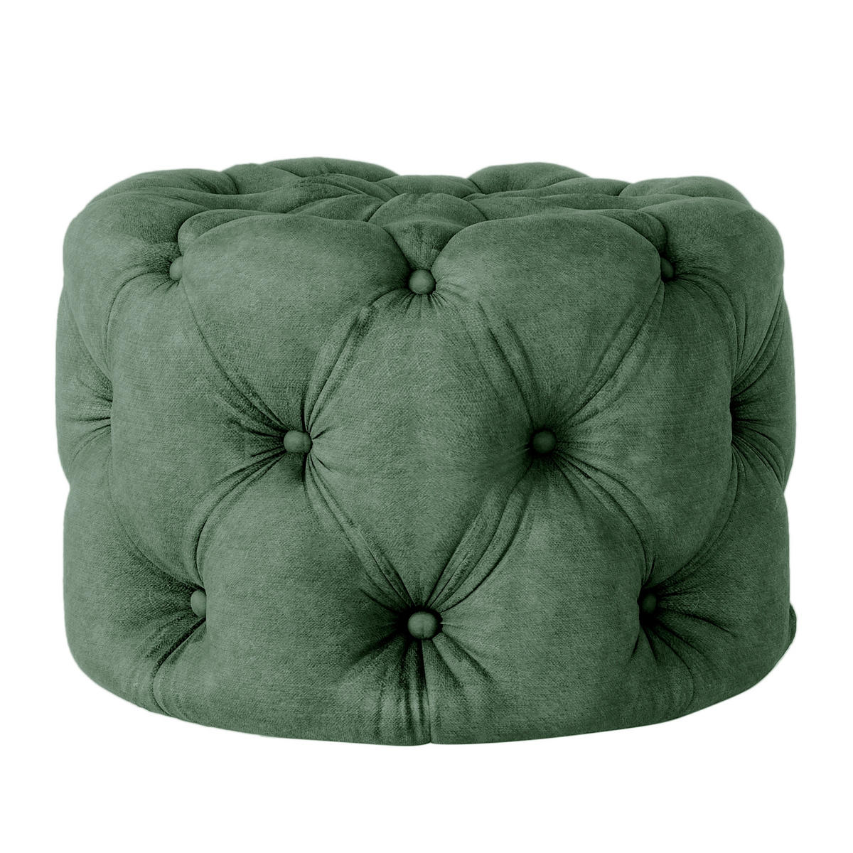 HOCKER in Textil Waldgrün  - Waldgrün/Schwarz, Design, Kunststoff/Textil (60/39/60cm) - P & B