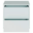 NACHTSCHRANK 50/48/42 cm  - Silberfarben/Hellgrau, Trend, Holzwerkstoff/Kunststoff (50/48/42cm) - Carryhome