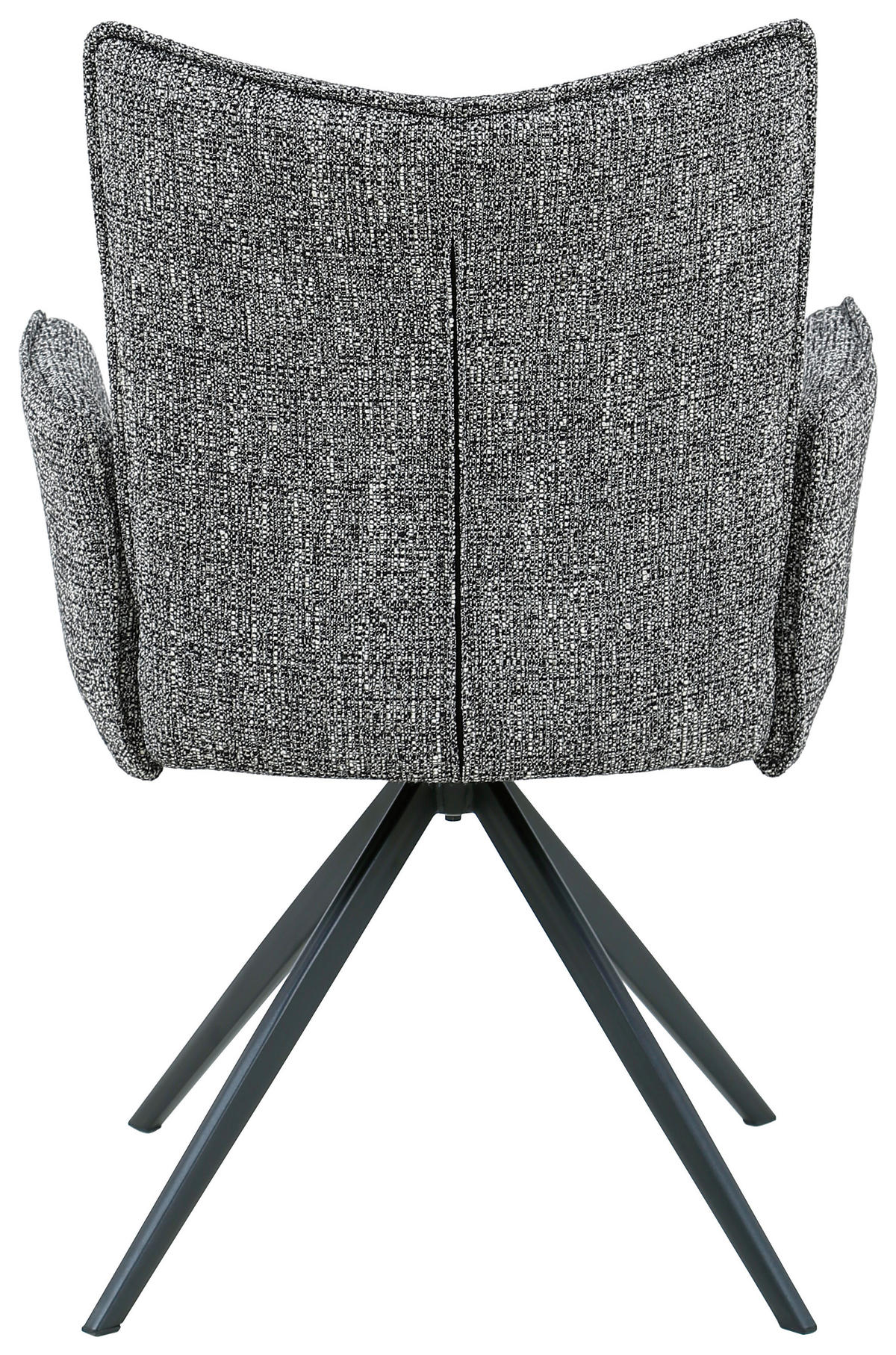 ARMLEHNSTUHL Eisen Webstoff  - Dunkelgrau/Schwarz, Design, Textil/Metall (60/89/66cm) - Carryhome