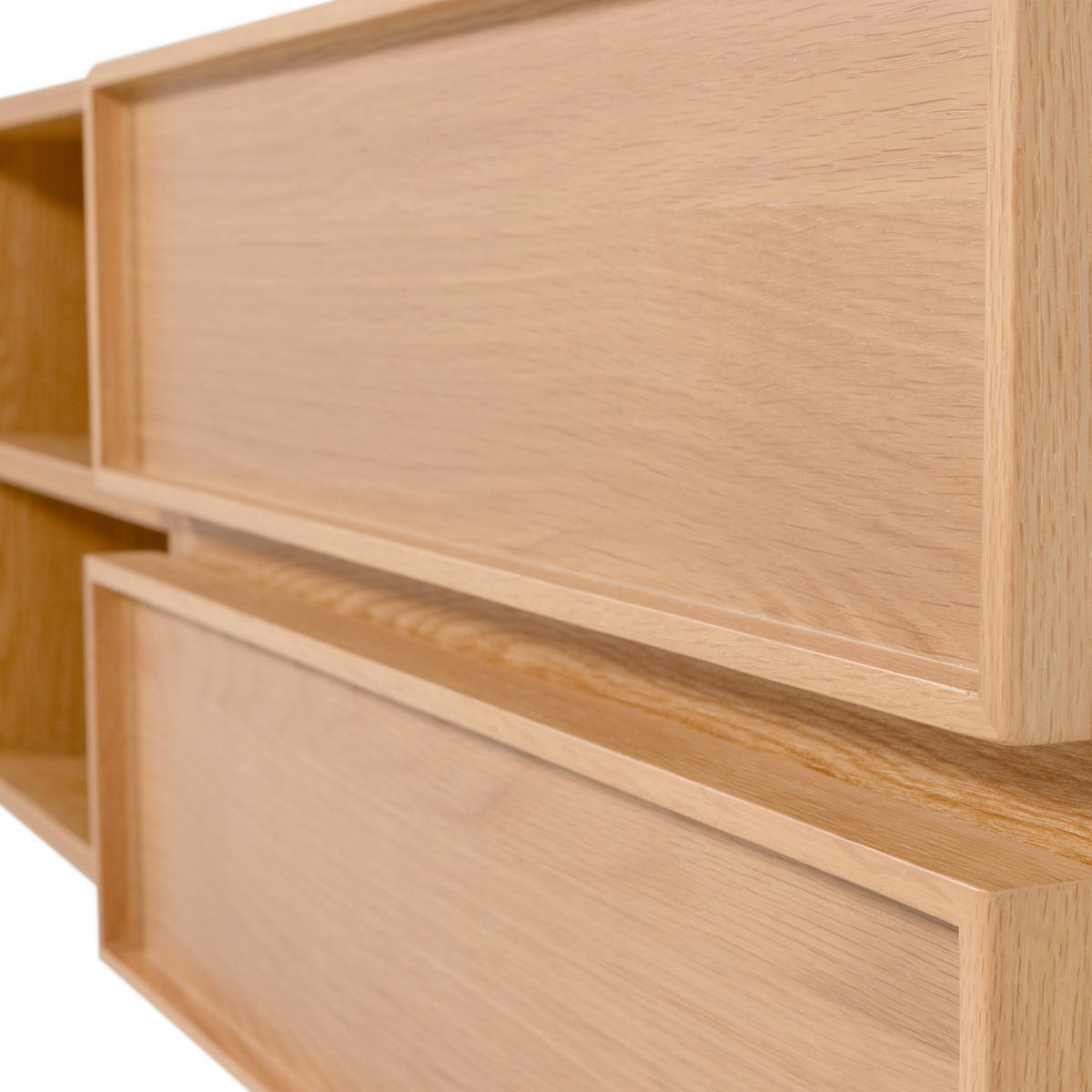 LOWBOARD TOURS 180/51/42 cm 2 Schublade(n) stehend  - Schwarz/Naturfarben, Design, Holzwerkstoff/Metall (180/51/42cm) - Livetastic