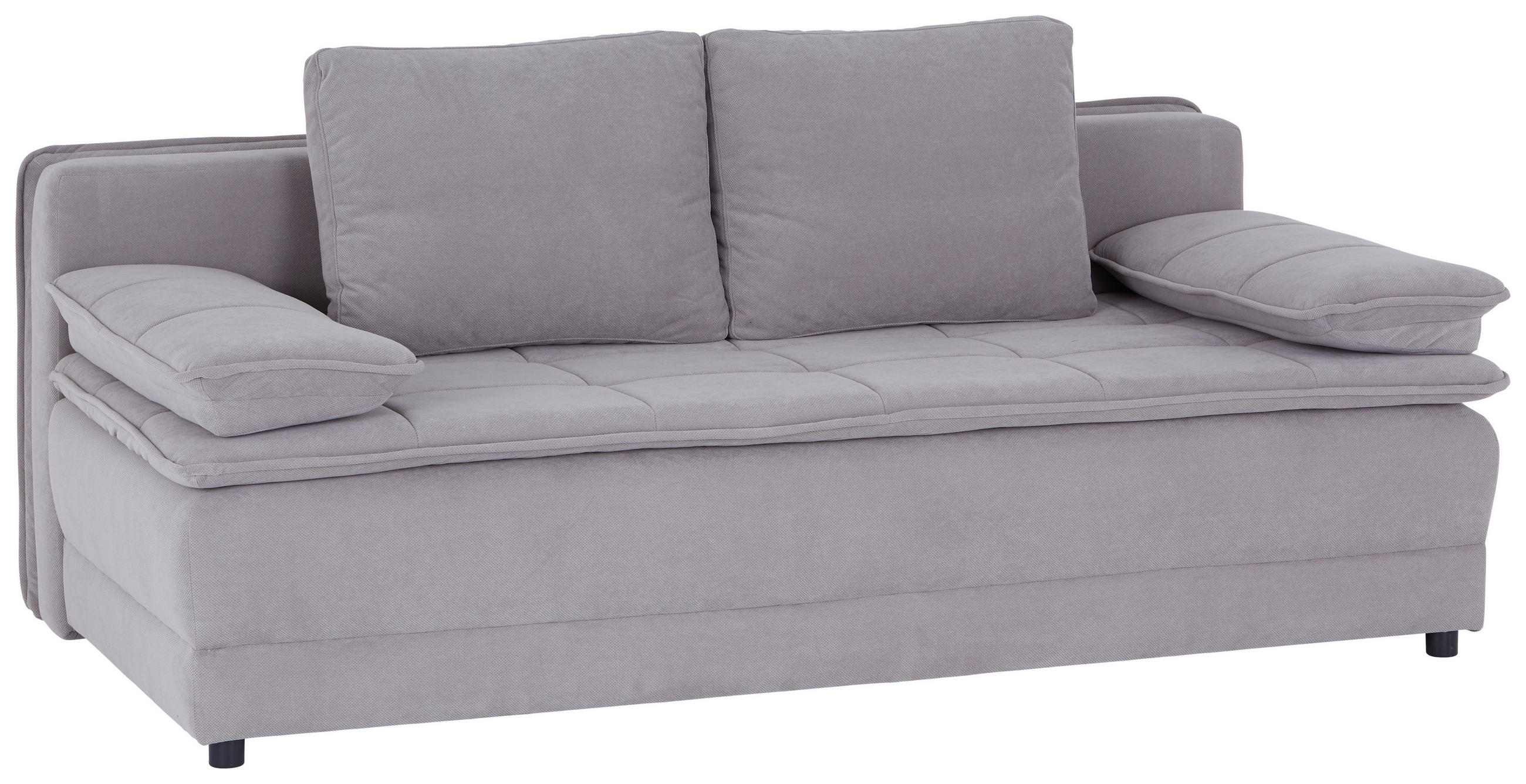 SCHLAFSOFA Webstoff Taupe  - Taupe/Schwarz, MODERN, Kunststoff/Textil (202/73-92/105cm) - MID.YOU