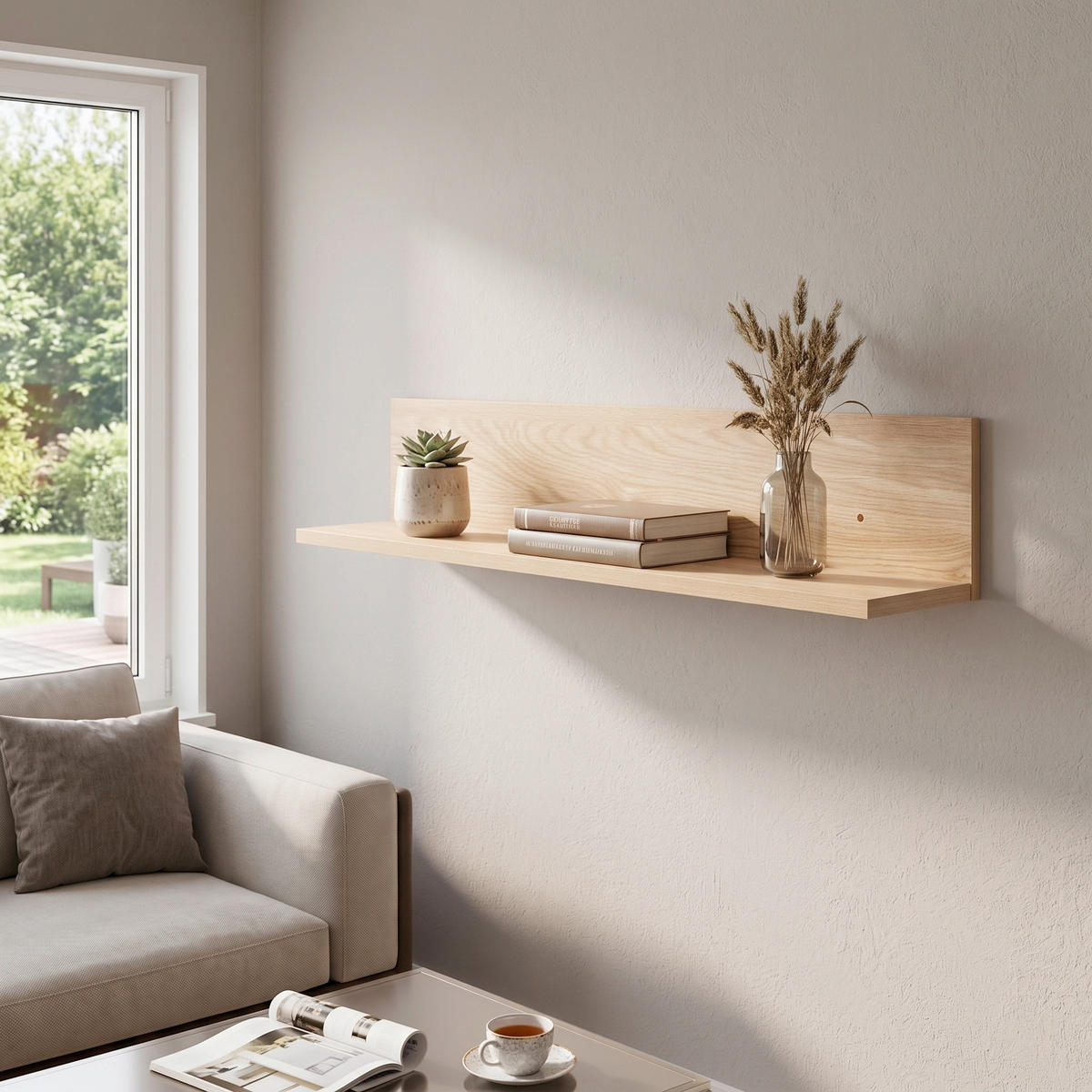 WANDBOARD in 80/15,7/17,3 cm Eichefarben  - Eichefarben, MODERN, Holzwerkstoff (80/15,7/17,3cm) - MID.YOU