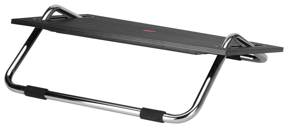 FOTSTÖD - kromfärg/svart, Basics, metall/plast (48/15/40cm) - MID.YOU
