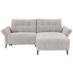 ECKSOFA in Webstoff Grau  220/156 cm  - Grau/Nickelfarben, Design, Textil/Metall (220/156cm) - Carryhome