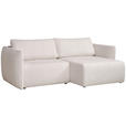 ECKSOFA  in Jersey Creme  - Creme/Schwarz, KONVENTIONELL, Kunststoff/Textil (238/148cm) - Carryhome