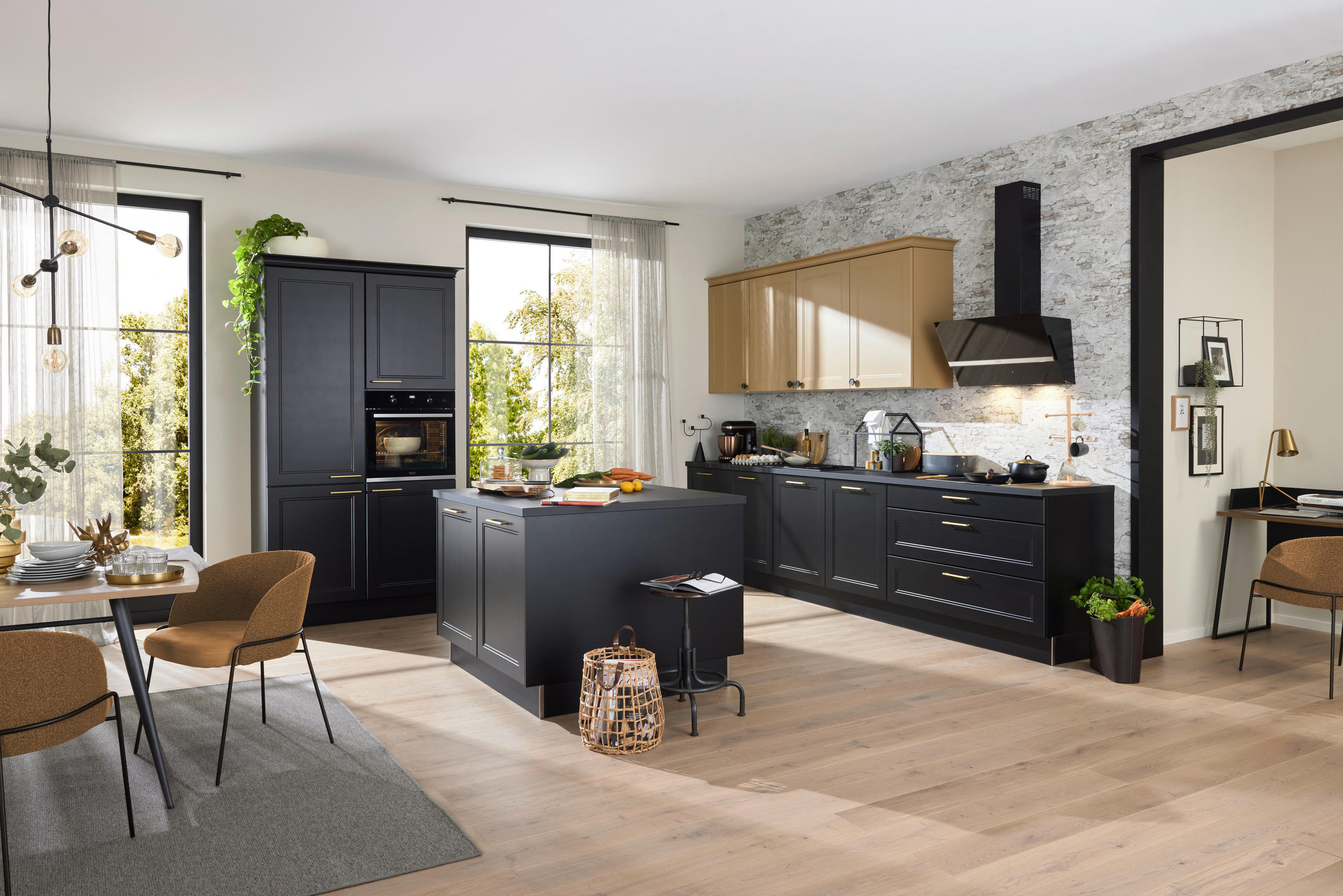 PLÁNOVATEĽNÁ KUCHYŇA - čierna, Design, kompozitné drevo - Dieter Knoll
