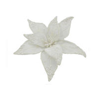 Floare Decorativă  Xmassale - alb, Design, plastic/metal (20cm) - X-Mas