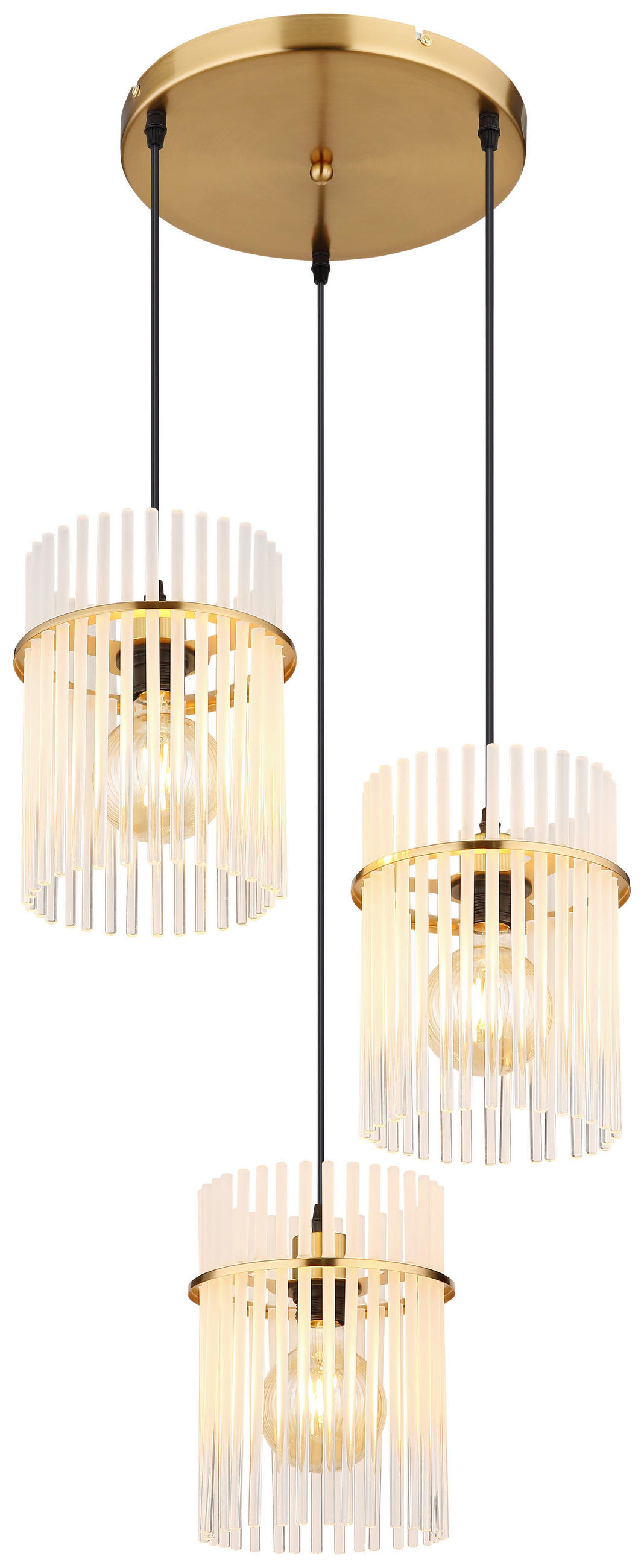 HÄNGELEUCHTE 47/140 cm   - Goldfarben, Design, Glas/Metall (47/140cm) - Collet's Monde