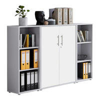 AKTENSCHRANK 173/114/33 cm  - Weiß/Grau, MODERN, Holzwerkstoff (173/114/33cm) - MID.YOU