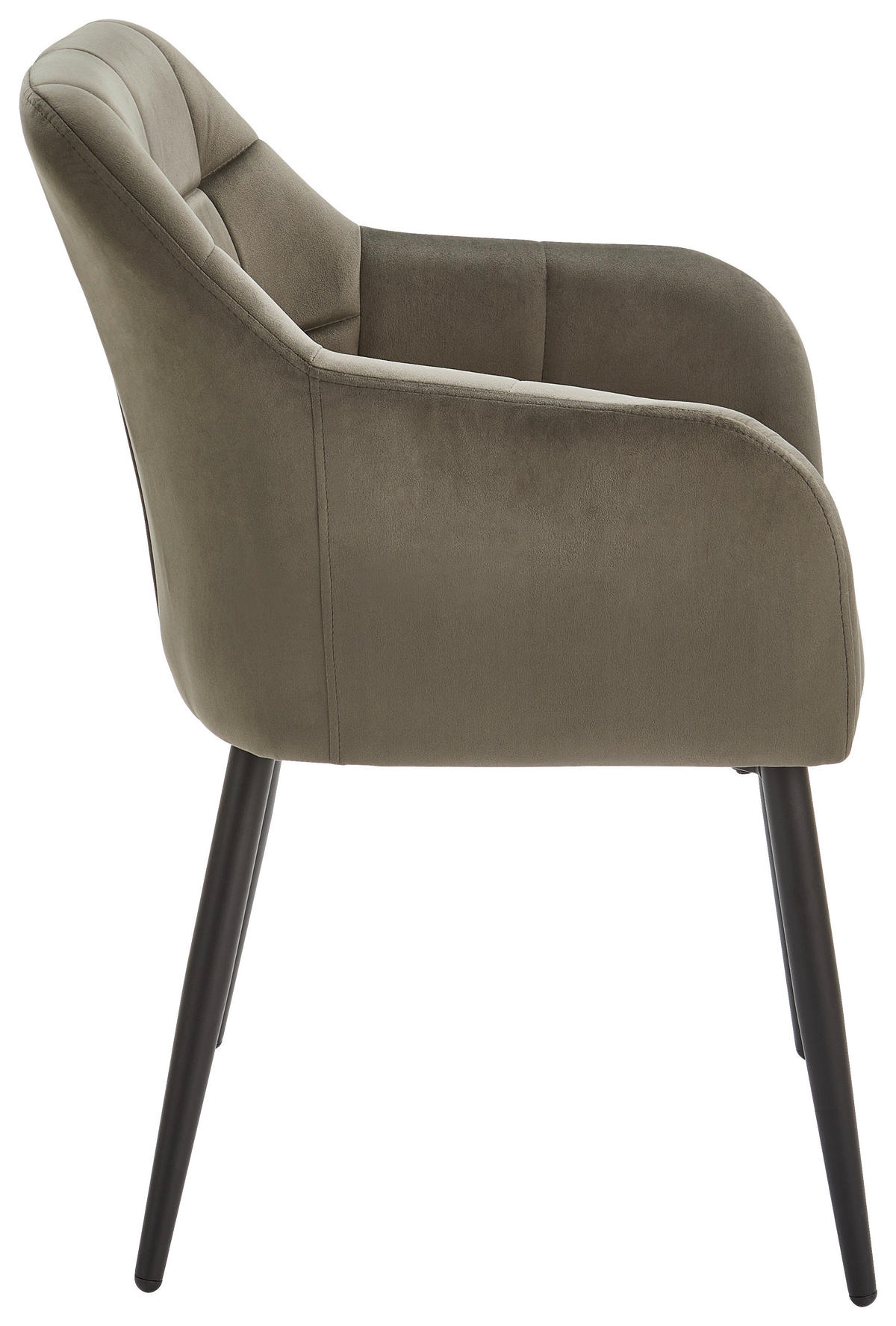 ARMLEHNSTUHL  in Eisen Samt  - Schwarz/Grau, MODERN, Textil/Metall (60/83/59cm) - Livetastic
