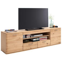 LOWBOARD  in 200/58/44 cm  - Nickelfarben, Natur, Holz/Holzwerkstoff (200/58/44cm)