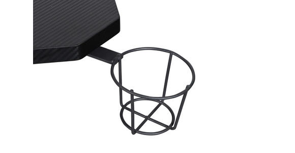GAMINGTISCH Schwarz  - Schwarz, Design, Holzwerkstoff/Metall (140/60/75cm) - Carryhome