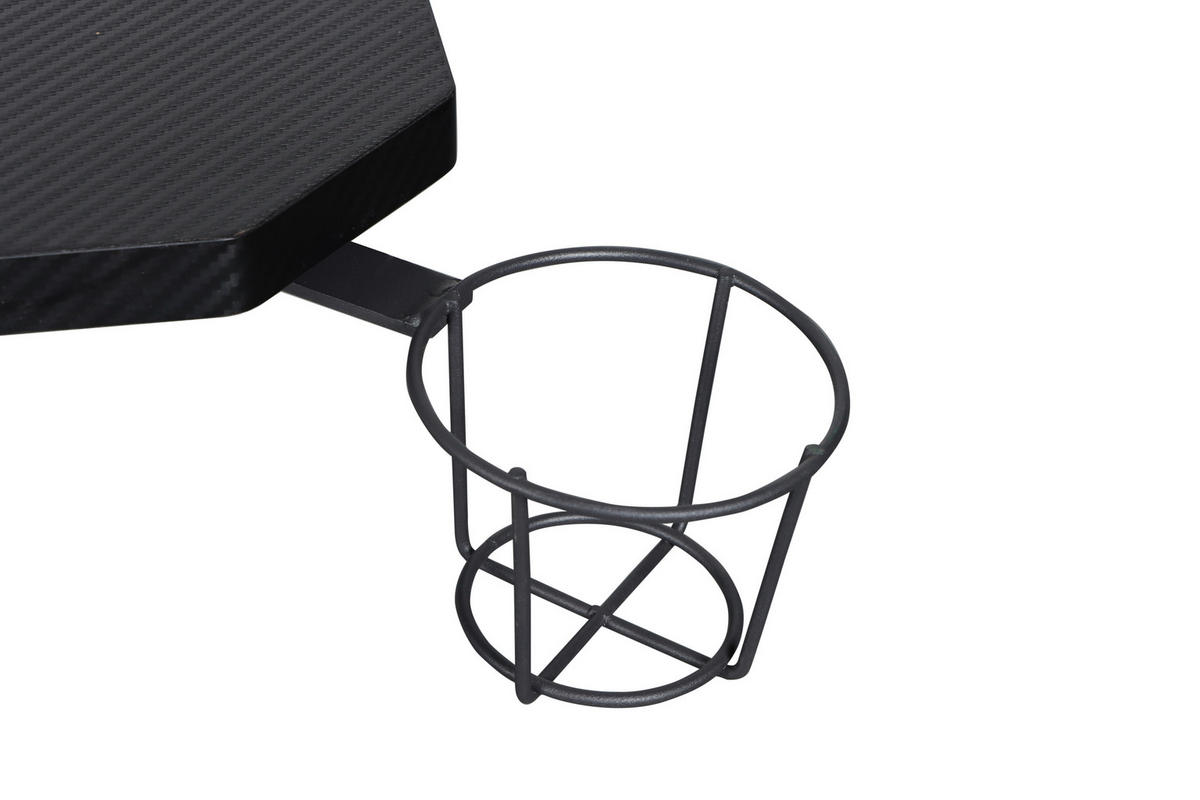 GAMINGTISCH Schwarz  - Schwarz, Design, Holzwerkstoff/Metall (140/60/75cm) - Carryhome