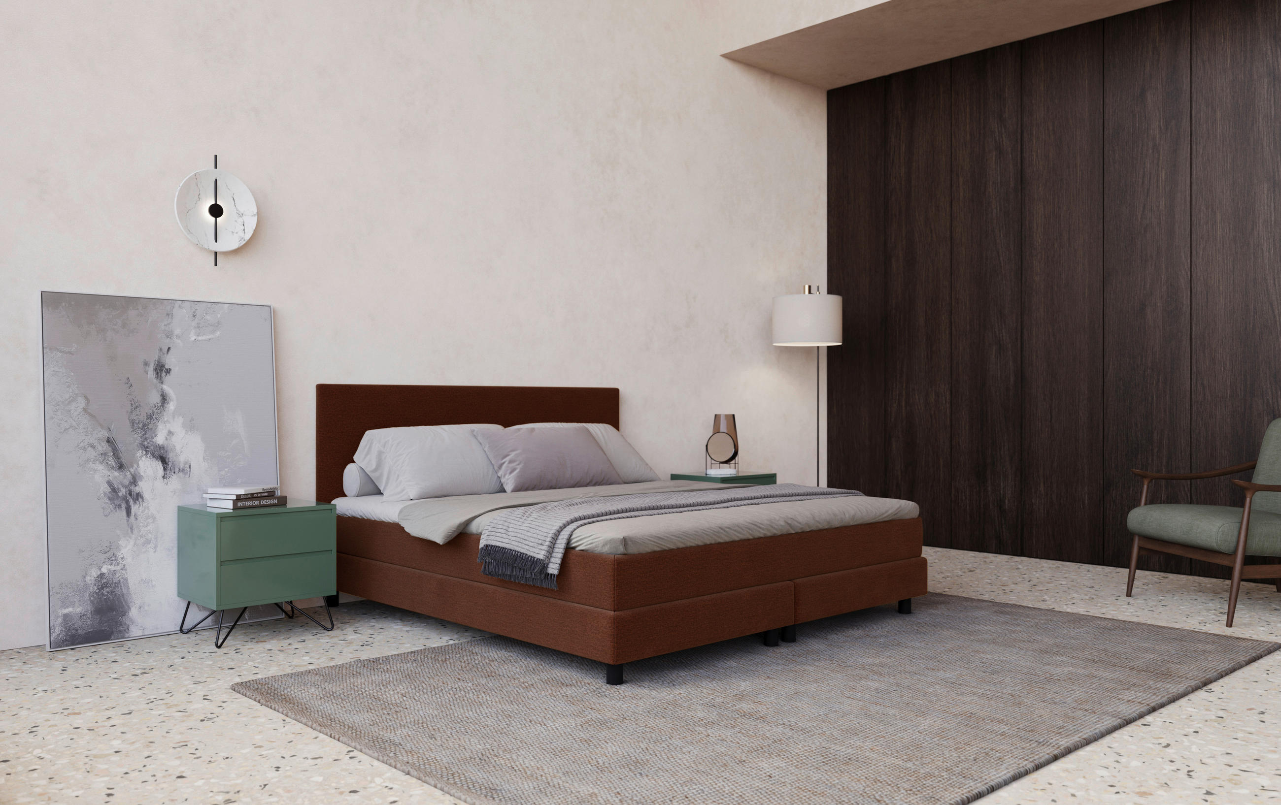 BOXBETT 140/200 cm  in Braun  - Schwarz/Braun, Modern, Holz/Holzwerkstoff (140/200cm) - MID.YOU