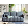 SCHLAFSOFA Plüsch Anthrazit  inkl. Zierkissen, Rückenkissen, Bettkasten, Schlaffunktion, Rücken echt, Liegefläche im Originalstoff  - Anthrazit/Schwarz, KONVENTIONELL, Kunststoff/Textil (200/73/105cm) - Carryhome