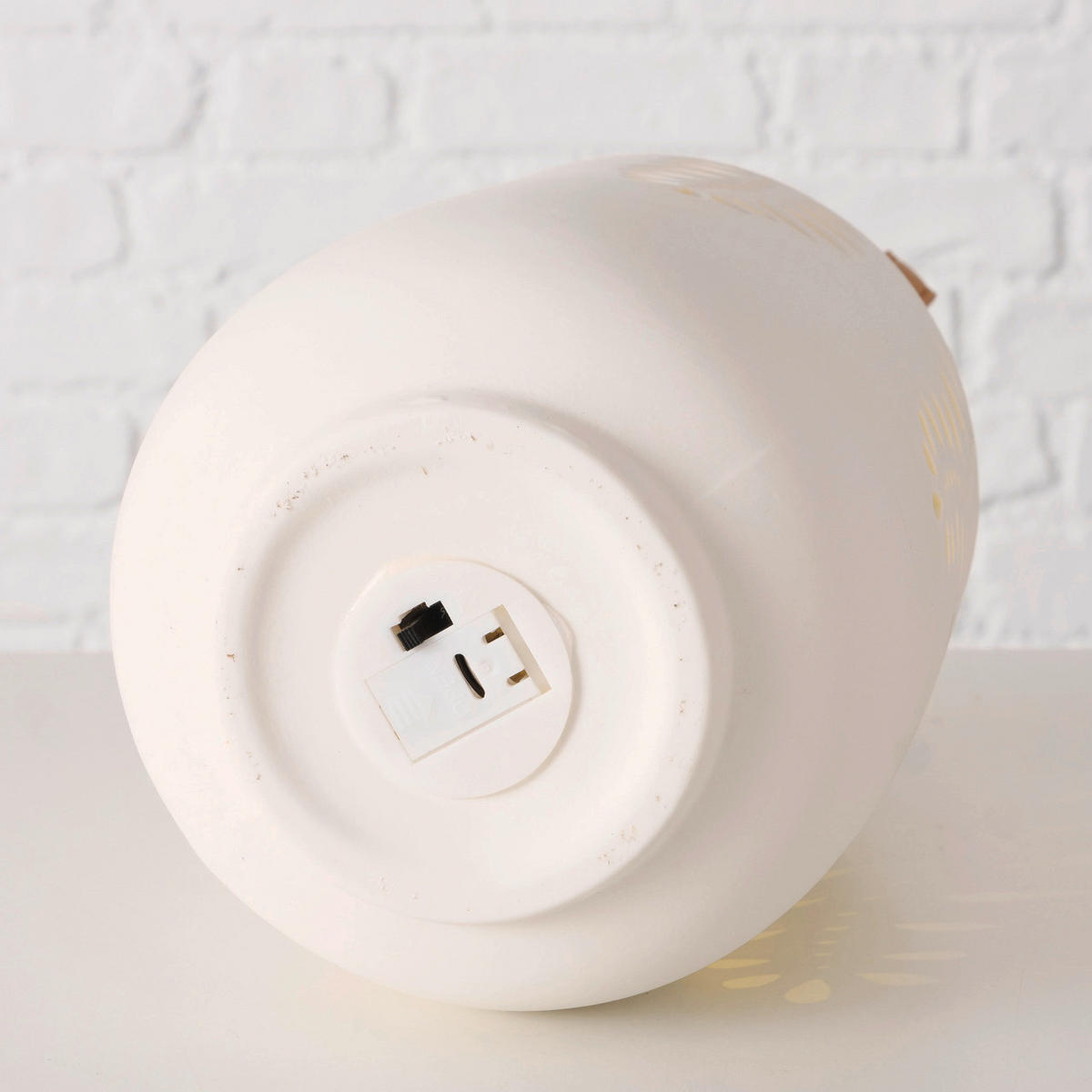 WINDLICHT - Weiss/Braun, Basics, Keramik (12/16cm) - Ambia Home